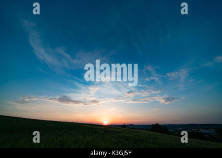 Sunset, sunrise sky panorama Foto Stock