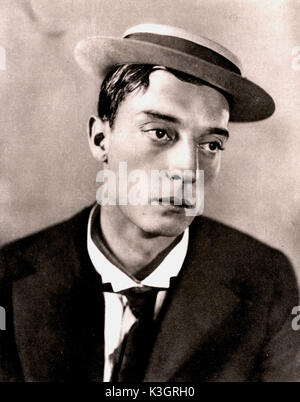 BUSTER KEATON Poker di fronte American film comico, principalmente nel film muti Foto Stock