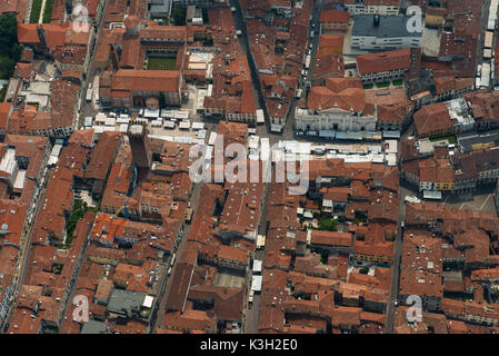 Bassano del Grappa, centro fotografia aerea, provincia di Vicenza, Brentatal, regione Veneto, Italia Foto Stock