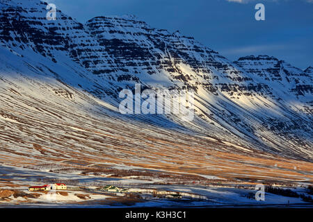 L'Islanda, Austurland, est fiordi, Islanda Orientale, Neskaupstaður Affitto Foto Stock