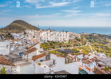 Spagna, provincia di Malaga, Frigliana Città, Foto Stock