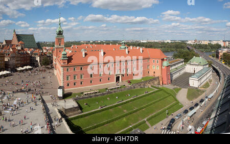 Polonia, Warzaw Città, Città Vecchia, Varsavia Castello, Piazza del Castello Foto Stock