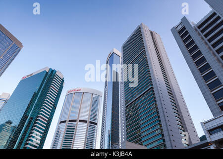 Hong Kong - Luglio 11, 2017: skyline di Hong Kong city centre Foto Stock