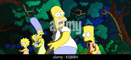 I Simpson - IL FILM YEARDLEY SMITH voci Lisa Simpson, Julie Kavner voci Marge Simpson, NANCY CARTWRIGHT voci Maggie e Bart Simpson, Dan Castellaneta voci Homer Simpson I Simpson - Il film data: 2007 Foto Stock