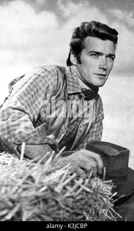 RAWHIDE Clint Eastwood come Rowdy Yates RAWHIDE Foto Stock