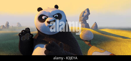 KUNG FU PANDA JACK BLACK voices Po, Dustin Hoffman voci maestro Shifu KUNG FU PANDA data: 2008 Foto Stock