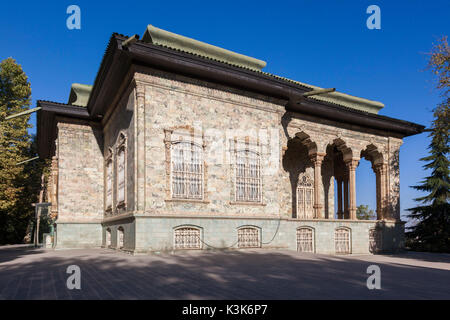 Iran, Teheran Sa'd Abad Palace complesso, residenza reale di estate durante il periodo Pahlavi, Palazzo verde, Shahvand Palace Foto Stock