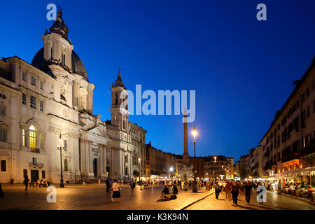 Italia Roma Piazza Navona Sant Agnese in Agone Foto Stock