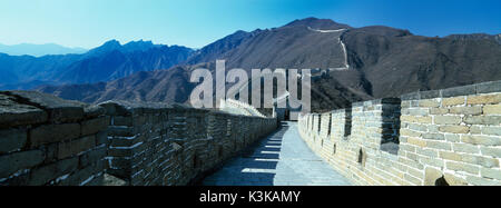 Grande Muraglia a Badaling, vicino a Pechino, Cina Foto Stock