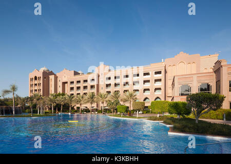 Emirati Arabi, Abu Dhabi Emirates Palace Hotel, piscina Foto Stock