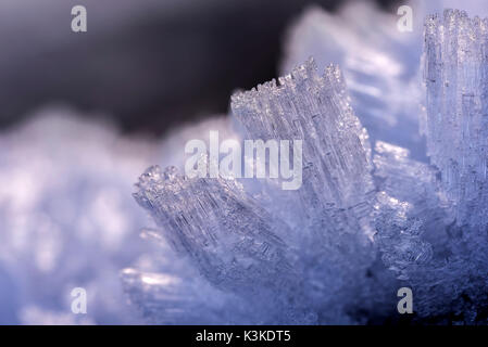 Close-up Ice-cristalli Foto Stock