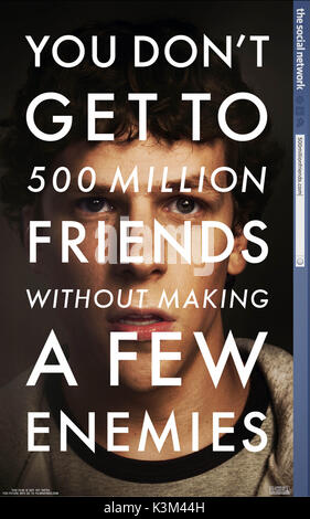 La rete sociale Jesse Eisenberg come Mark Zuckerberg Il SOCIAL NETWORK data: 2010 Foto Stock