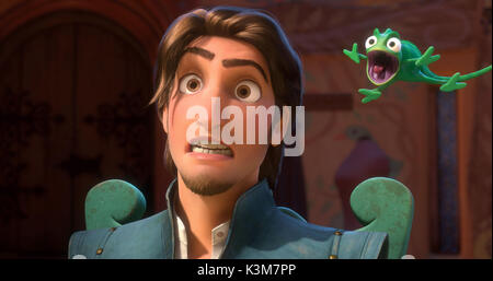 TANGLED aka RAPUNZEL ZACHARY LEVI voci Flynn Rider, Pascal aggrovigliato data: 2010 Foto Stock