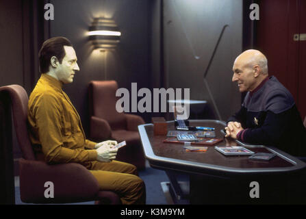 STAR TREK: Nemesis Brent Spiner come B4, Patrick Stewart come capitano Jean-Luc Picard data: 2002 Foto Stock