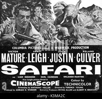 SAFARI VICTOR MATURE, Janet Leigh data: 1956 Foto Stock