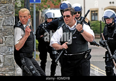 HOT FUZZ [BR/FR/US 2007] SIMON PEGG NICK FROST data: 2007 Foto Stock