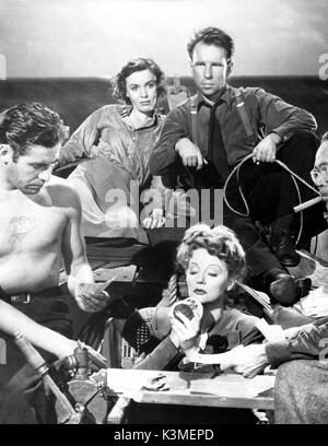 Scialuppa di salvataggio [US 1944] diretto da Alfred Hitchcock [TORNA L-R] JOHN HODIAK, MARIA ANDERSON, Hume Cronyn, HENRY HULL [anteriore]TALLULAH BANKHEAD data: 1944 Foto Stock