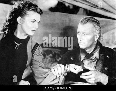 RED RIVER [US 1948] JOANNE DRU, John Wayne data: 1948 Foto Stock