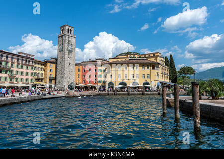 Riva del Garda Lago di Garda, Trentino, Italia Foto Stock