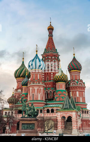 La Russia a Mosca, la Piazza Rossa, la Cattedrale di San Basilio Foto Stock