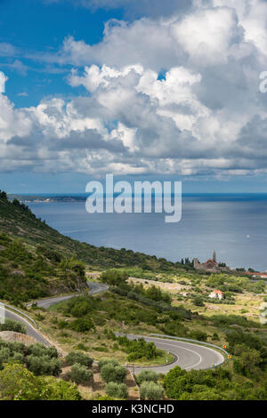 San Nicola monastero (Komiza, Vis, Isola di Vis, Split-Dalmatia county, regione di Dalmazia, Croazia, Europa) Foto Stock