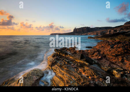 San Vito lo Capo, Sicilia,Italia un dolce tramonto sulla costa della Sicilia Foto Stock