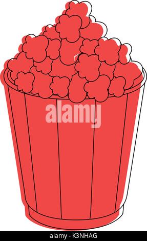 Carta di pop corn snack icona illustrazione vettoriale graphic design Illustrazione Vettoriale