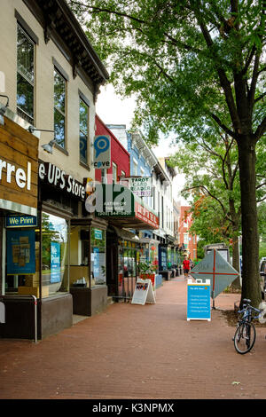 Negozi sulla 8th Street SE, Washington DC Foto Stock
