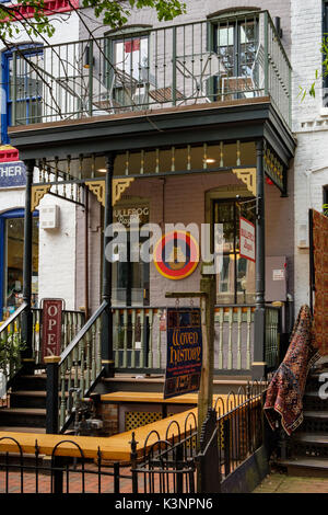 Bullfrog bagel, negozi indipendenti sulla 7th Street SE, Washington DC Foto Stock