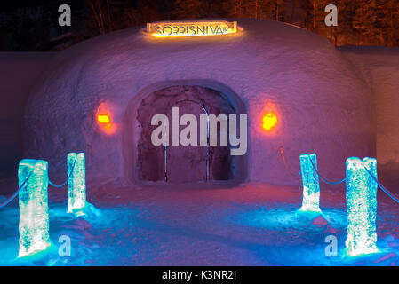Hotel di ghiaccio in Alta Sorrisniva Finnmark Norvegia Foto Stock