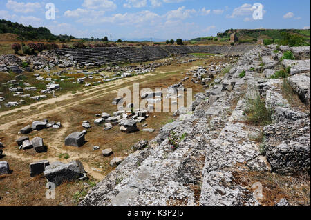 Antico Teatro romano di Aspendos, Antalya, Turchia Foto Stock