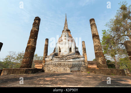 Wat Sa Sri, Sukhothai historical park, Sukhothai, Thailandia Foto Stock