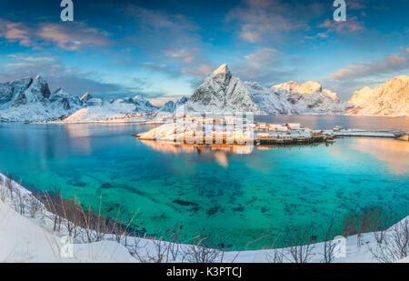 Sakrisoy nei, Lofoten Island, Norvegia Foto Stock