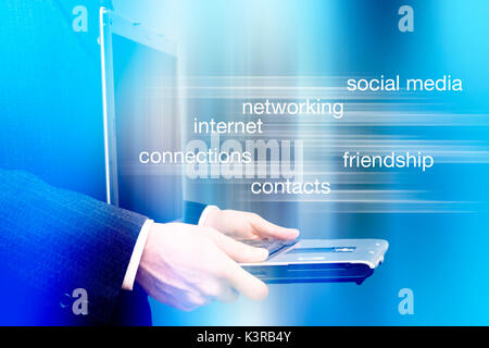 I social media per il concetto di business Foto Stock