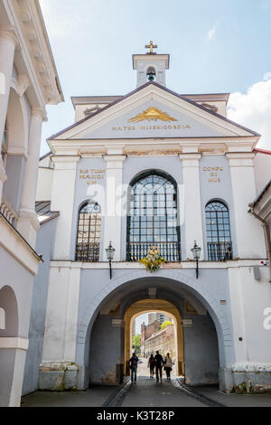 La gate di Alba Vilnius, Lituania. Foto Stock