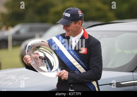 Burghley House 3nd Settembre 2017: Land Rover Burghley 2017 , la Contessa di Wessex incontra i membri della società di asino e reso la presentazione al team di visualizzazione Clifford Norton/Alamy Live Foto Stock