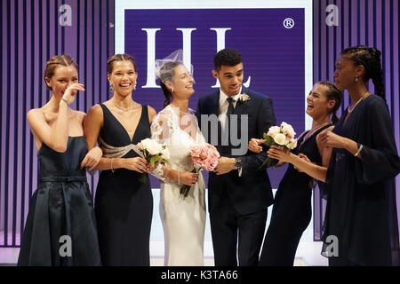 Londra, Regno Unito. 03Sep, 2017. In evidenza dalla pista mostra a IJL 2017, International Jewellery London 2017. Credito: Peter Hogan/Alamy Live News Foto Stock