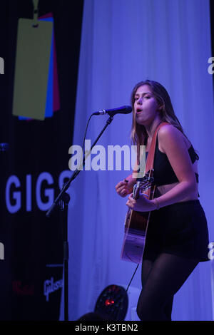 Londra, Regno Unito. 3 Sep, 2017. Specail valutazione Natalie Shay due volte vincitore nel 2012 & 2015 esegue al sindaco di Londra concerti al Westfield di Londra. Credito: Vedere Li/Alamy Live News Foto Stock