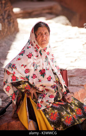 Abyaneh village, Barzrud distretto rurale, nel quartiere centrale di Natanz County, Provincia di Isfahan, Iran Foto Stock