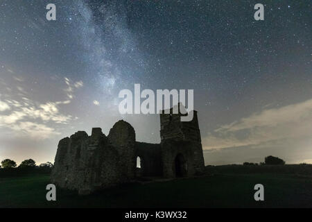 Knowlton Chiesa, Via Lattea, Dorset, England, Regno Unito Foto Stock