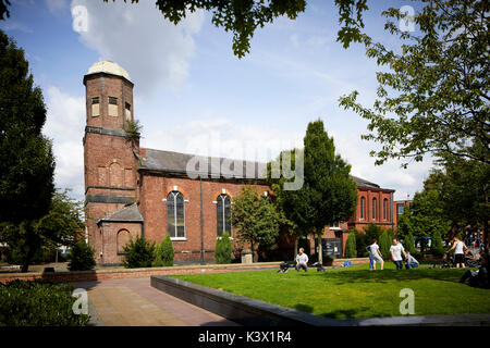 Landmark Stockport Centro Città Cheshire in gtr manchester St Chiesa Parrocchiale di San Pietro in Piazza San Pietro Foto Stock