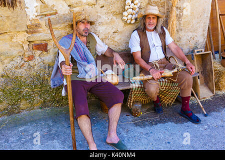 Ritratto di uomini. Fascino Week 2016. Bargota, Navarra, Spagna, Europa. Foto Stock