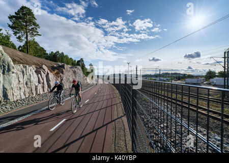 La nuova linea di trasporto "Pohjoisbaana", Helsinki, Finlandia, Europa, UE Foto Stock