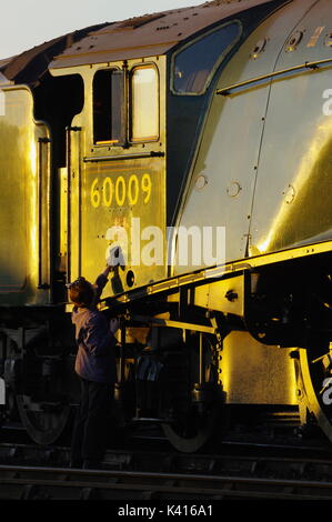 60009, Unione del Sudafrica presso il centro ferroviario di Didcot, Foto Stock