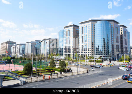 Beijing Wangfujing Avenue scenario di giorno,Beijing, Cina. Foto Stock