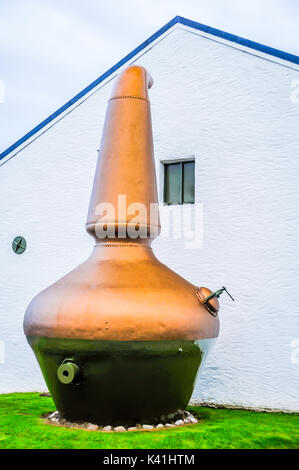 Una pentola ancora sul display, Islay, SCOZIA Foto Stock