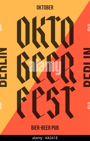 Poster per Oktoberfest festival Illustrazione Vettoriale