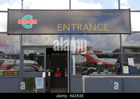 London Bus Museum, Weybridge, Surrey, Inghilterra, Gran Bretagna, Regno Unito, Gran Bretagna, Europa Foto Stock