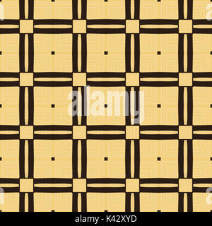 Seamless pattern illustrato fatta di elementi astratti in giallo e nero Foto Stock