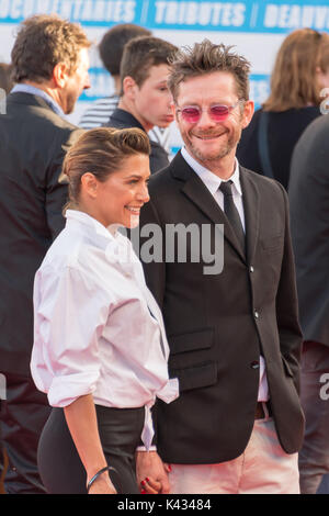 L'attrice francese Emma De Caunes sul tappeto rosso al quarantatreesimo Deauville American Film Festival, il 2 settembre 2017 a Deauville, Francia Foto Stock